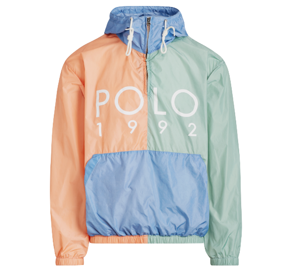 Ralph Lauren Polo 1992 Color Block Hooded Windbreaker Men