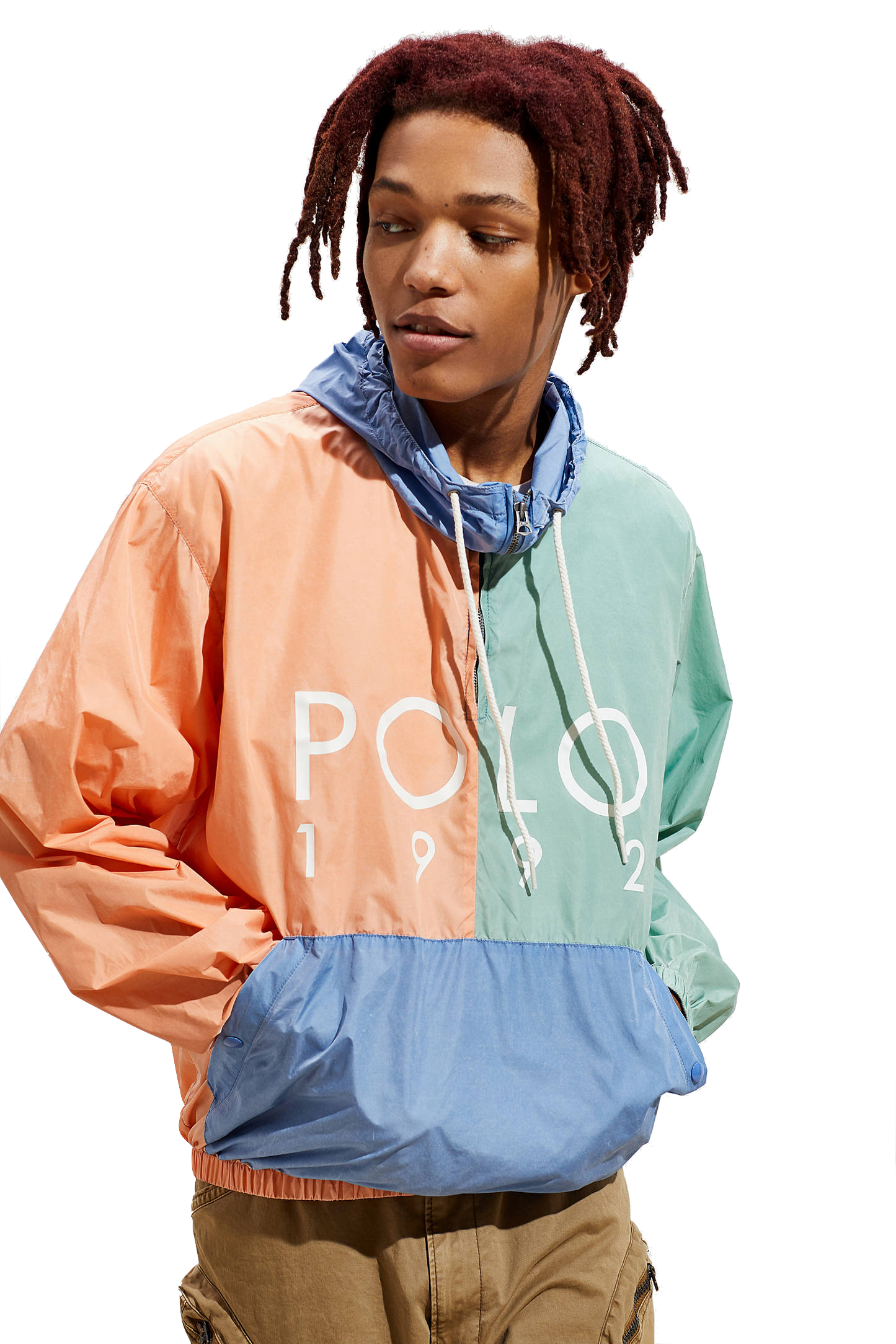 Ralph Lauren Polo 1992 Color Block Hooded Windbreaker Men