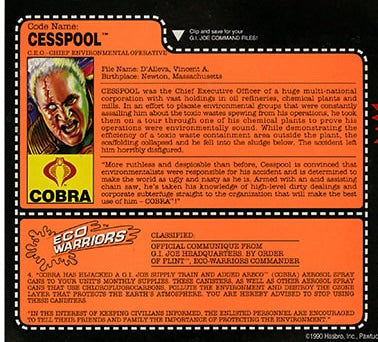Cesspool 3 3/4” G.I.Joe Action Figure