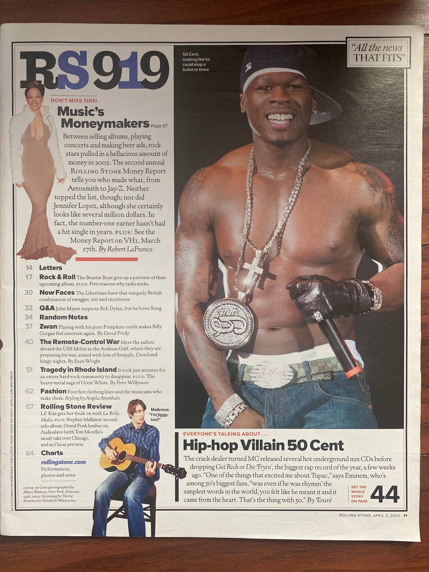 Rolling Stone Magazine April 2003 50 Cent - MoSneaks Shop Online